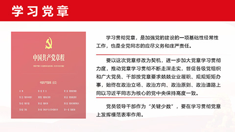 最新二十大《中国共产党章程》PPT课件党章学习培训课件第55张图-蚂蚁素材网