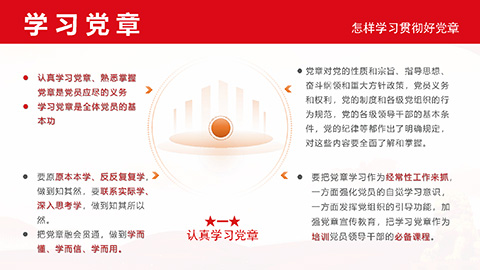 最新二十大《中国共产党章程》PPT课件党章学习培训课件第51张图-蚂蚁素材网